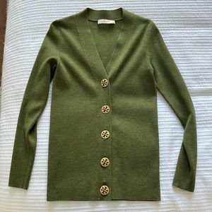 Tory Burch Ribbed Cardigan